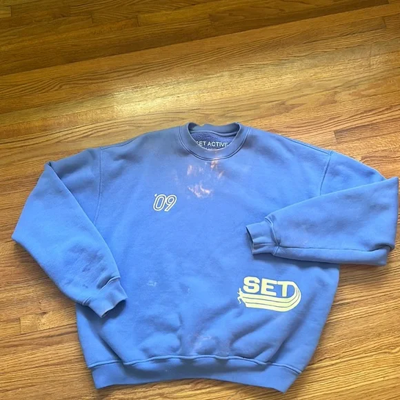SET ACTIVE BABY BLUE CREWNECK - Picture 1 of 5